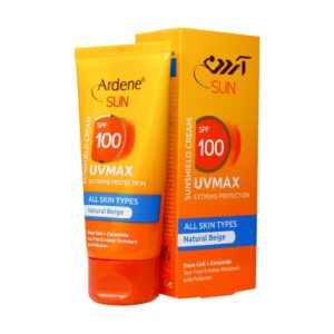 کرم ضد آفتاب SPF100 یو وی مکس رنگی مناسب انواع پوست آردن حجم 50میل