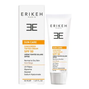 ضدآفتاب پوست خشک و نرمال بژ طلایی اریکه حجم 50میل